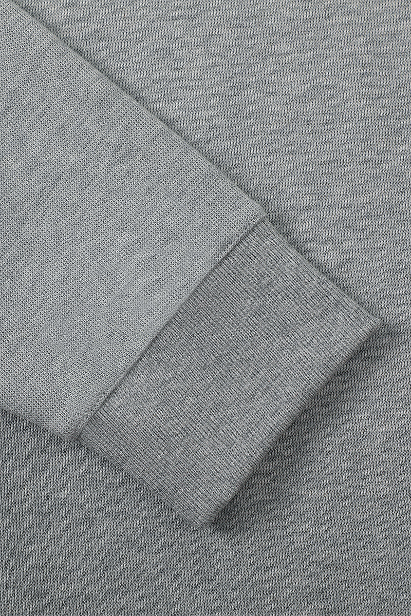 Merino-Blend French Rib Crew Neck Sweater | Grey EBC054 Merino-Blend French Rib Crew Neck Sweater | Grey EBC054