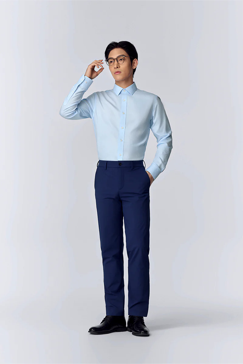 Wrinkle-Free Classic Twill Dress Shirt | Light Blue 9085NZ