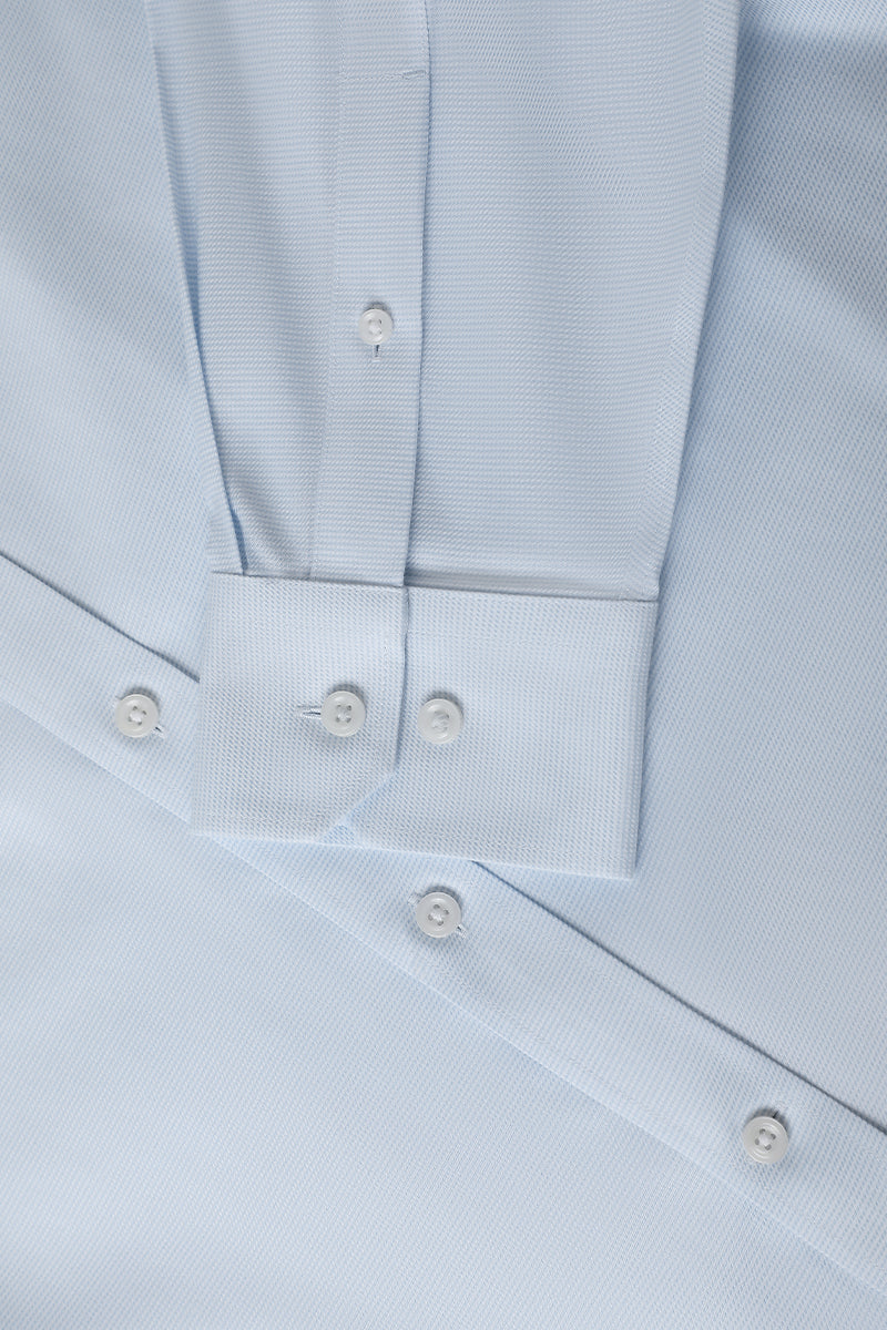 Wrinkle-Free Dobby Twill Dress Shirt | Pale Blue Semi Plain 27585N Wrinkle-Free Dobby Twill Dress Shirt | Pale Blue Semi Plain 27585N