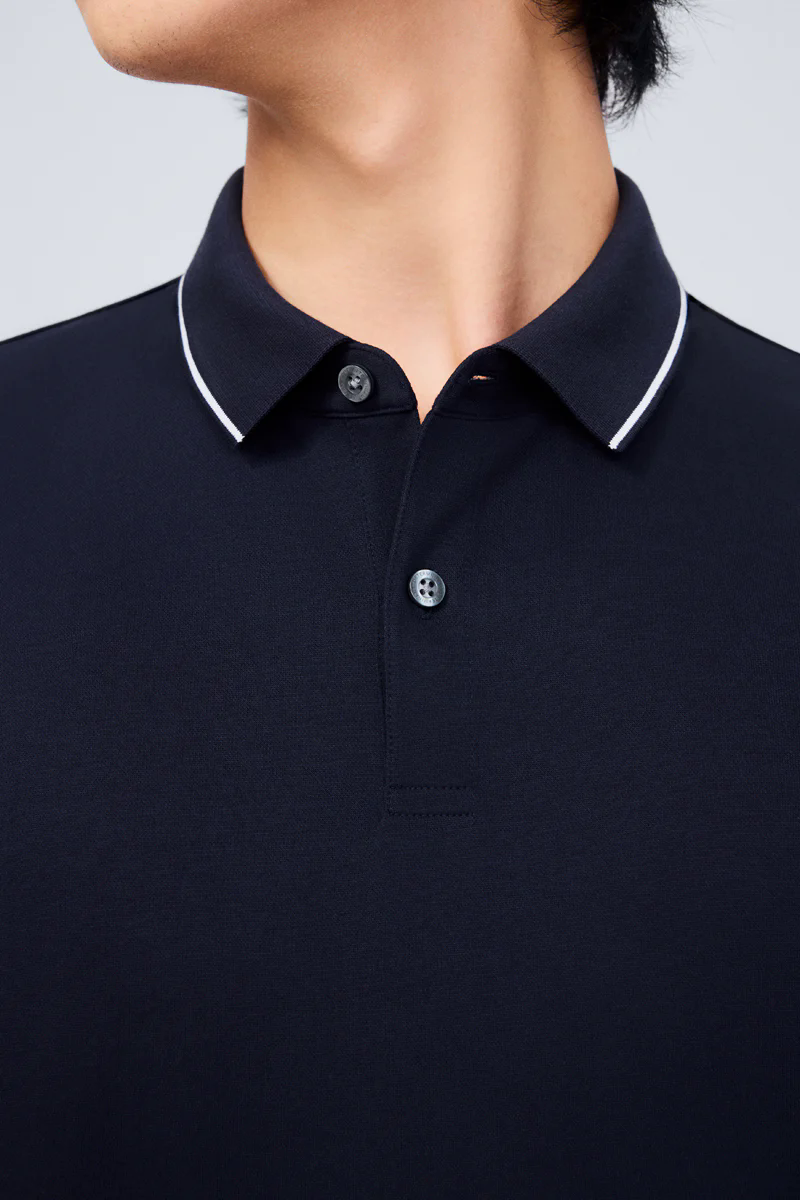 Super Soft Pique Tipped Polo | Navy NNY096 Super Soft Pique Tipped Polo | Navy NNY096