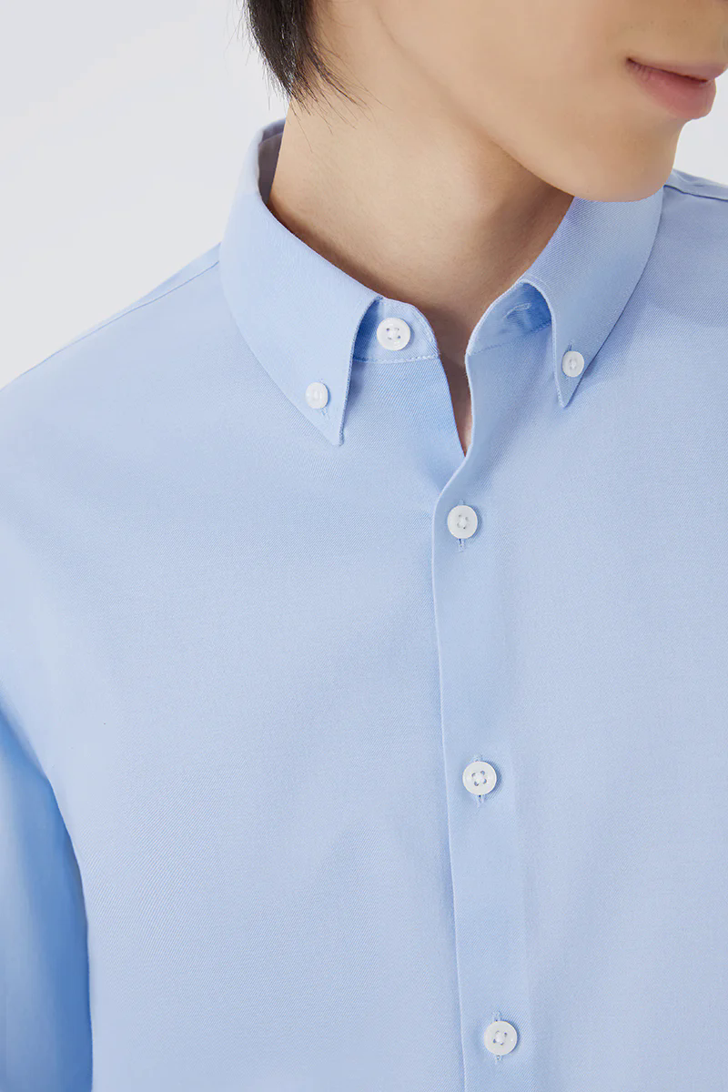 Twill Button-Down Smart Shirt | Light Blue 9773NZ Twill Button-Down Smart Shirt | Light Blue 9773NZ