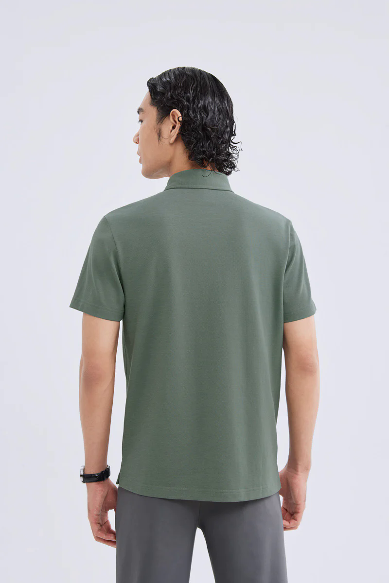 Waterless Dye Pique Polo | Olive GNYD01