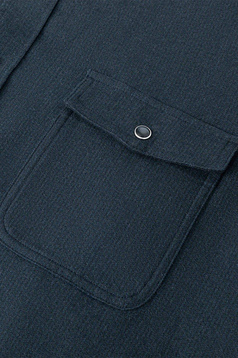 HeatGuard Casual Shirt Jacket | Navy Semi Plain 6099NZ HeatGuard Casual Shirt Jacket | Navy Semi Plain 6099NZ