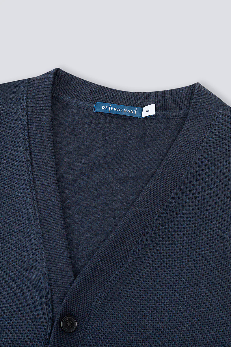 Merino-Blend French Rib Cardigan | Navy EB1244 Merino-Blend French Rib Cardigan | Navy EB1244