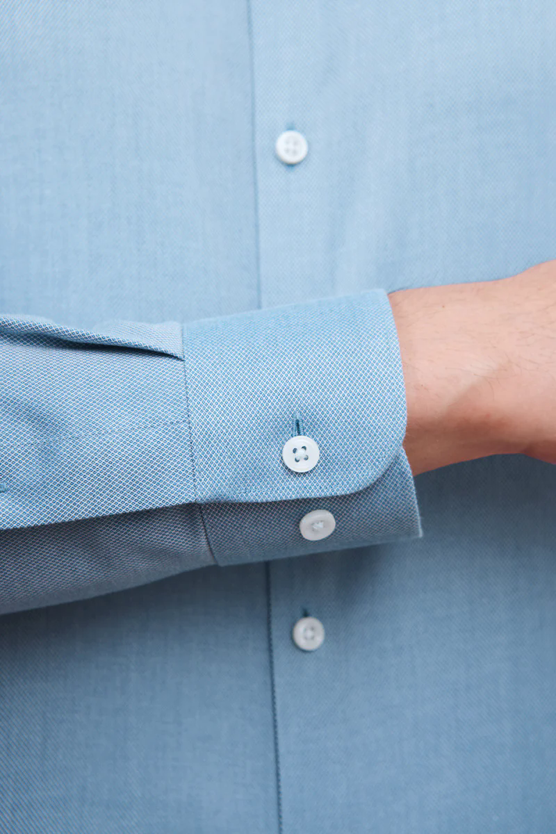 Waterless Dye Button-Down Smart Shirt | Indigo Blue 25239N Waterless Dye Button-Down Smart Shirt | Indigo Blue 25239N