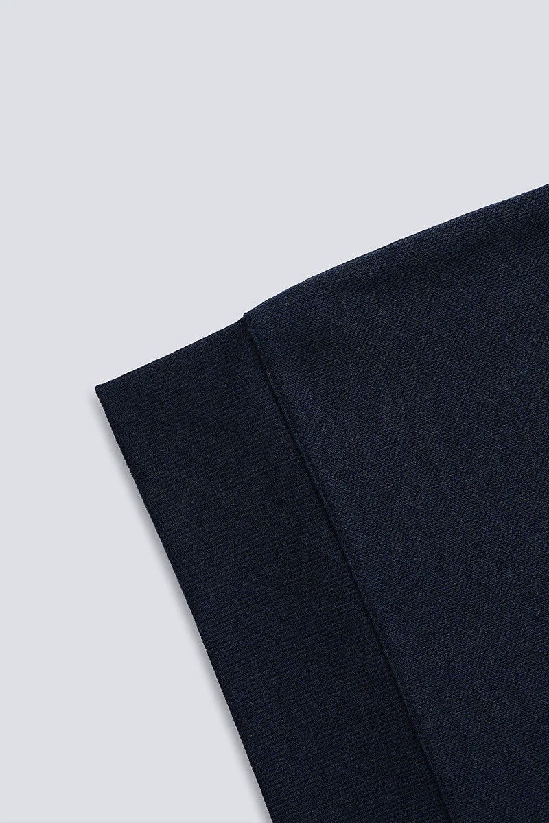 Merino-Blend French Rib Crew Neck Sweater | Navy EB1244 Merino-Blend French Rib Crew Neck Sweater | Navy EB1244