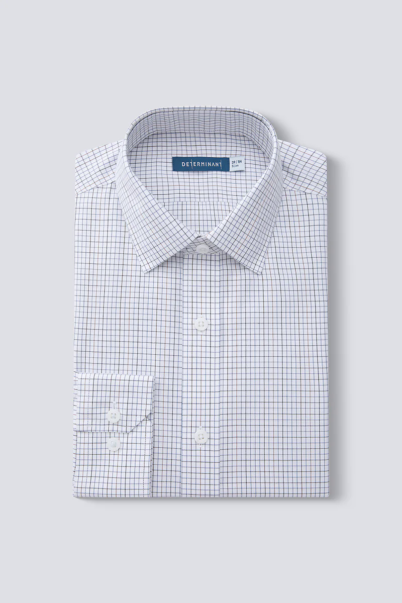 Waterless Dye Dress Shirt | White Multi-Check 20812N Waterless Dye Dress Shirt | White Multi-Check 20812N