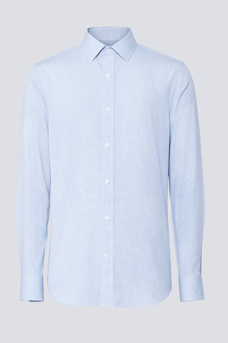 Wrinkle-Free Poplin Dress Shirt | Blue Check 16771N Wrinkle-Free Poplin Dress Shirt | Blue Check 16771N