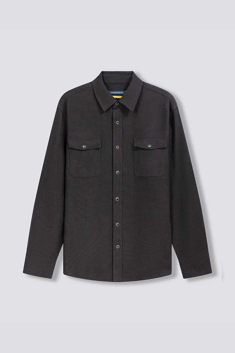 HeatGuard Casual Shirt Jacket | Brown Semi Plain 6098NZ HeatGuard Casual Shirt Jacket | Brown Semi Plain 6098NZ