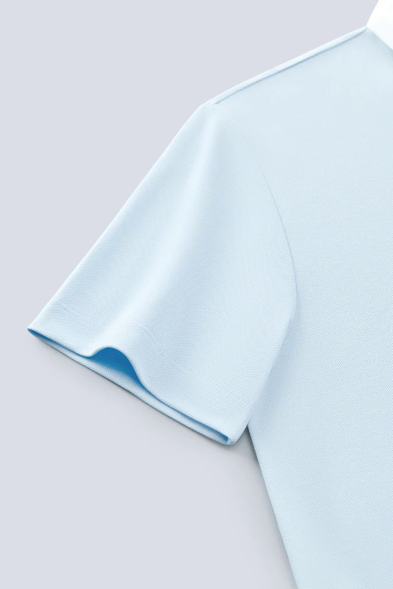 Pique Contrast Collar Polo | Light Blue BLE237 Pique Contrast Collar Polo | Light Blue BLE237