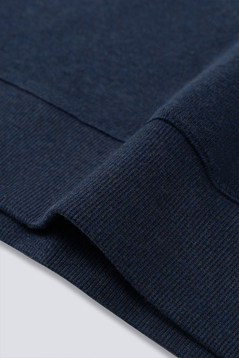 Merino-Blend Half Zip French Rib Sweater | Navy EB1244 Merino-Blend Half Zip French Rib Sweater | Navy EB1244