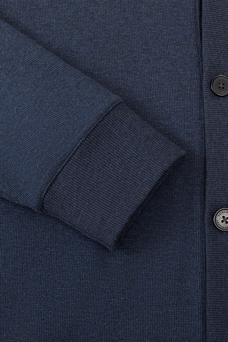 Merino-Blend French Rib Cardigan | Navy EB1244 Merino-Blend French Rib Cardigan | Navy EB1244