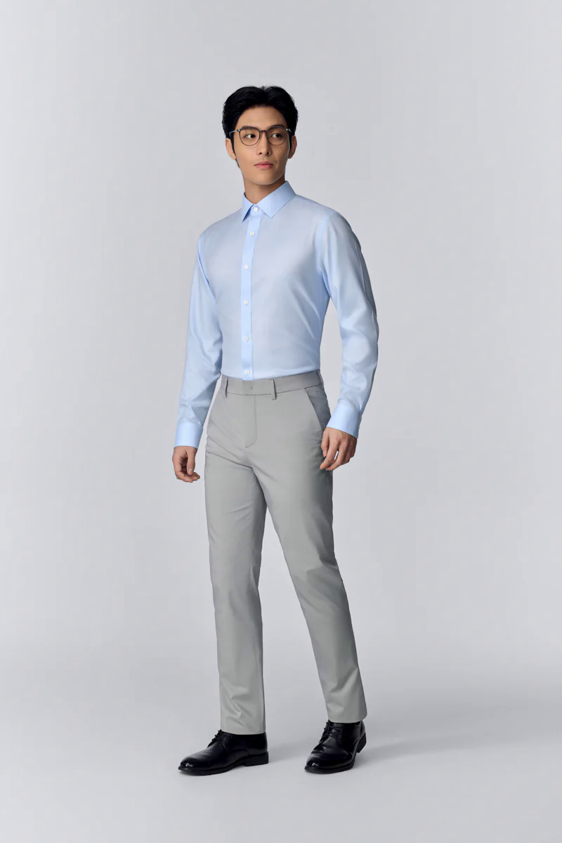 InstantCool Twill Dress Shirt | Light Blue Semi Plain 16220N InstantCool Twill Dress Shirt | Light Blue Semi Plain 16220N