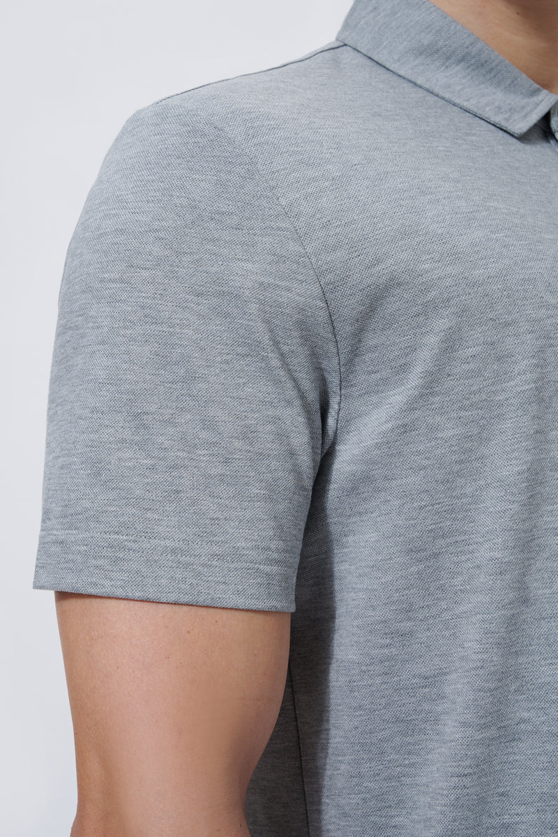Supreme Cotton-Silk Pique Polo | Grey BC5028 Supreme Cotton-Silk Pique Polo | Grey BC5028