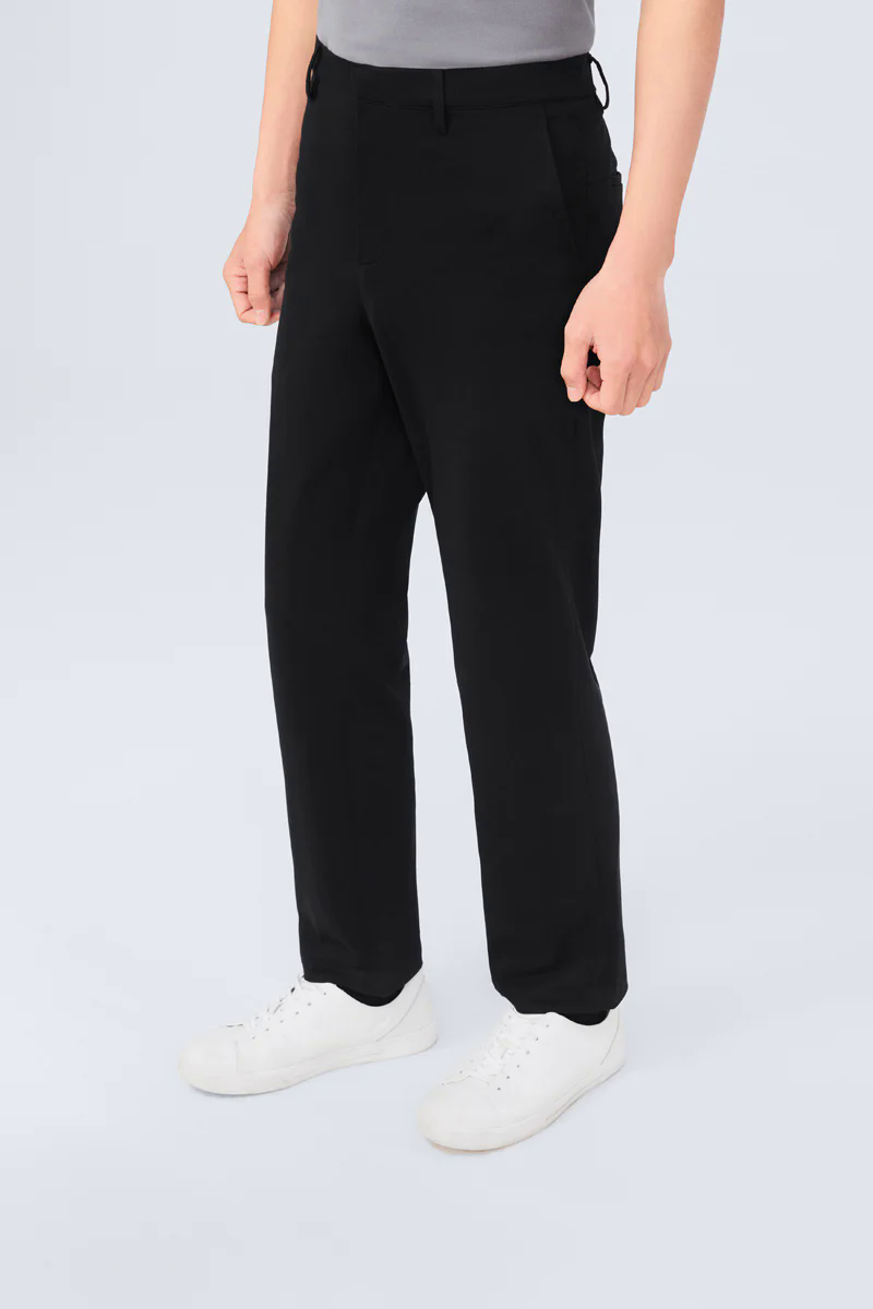 CottonSTRETCH Lightweight Knit Smart Pants | Black BKFD01 CottonSTRETCH Lightweight Knit Smart Pants | Black BKFD01