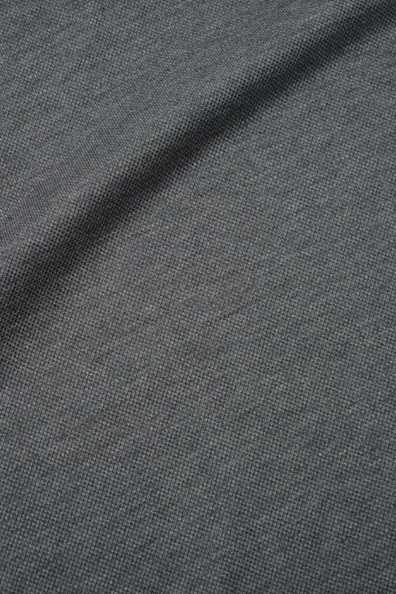 Regal Pique Buttonless Polo | Dark Grey EBCG30