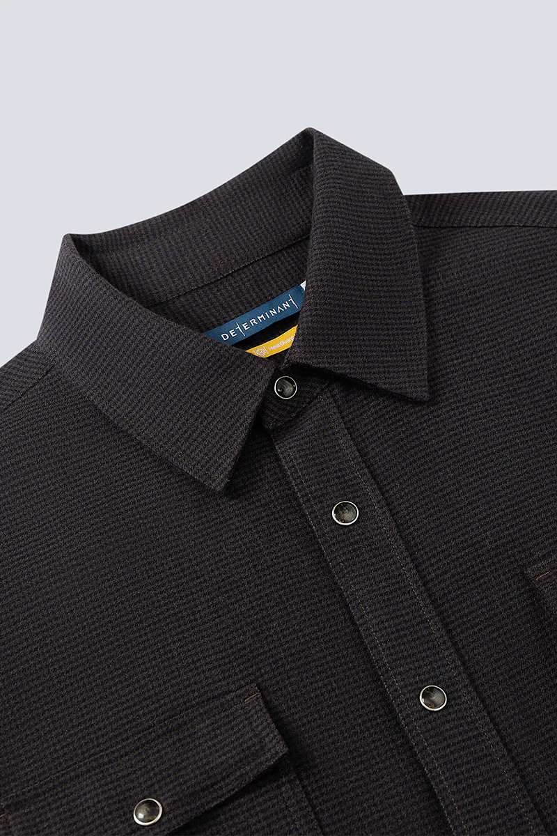 HeatGuard Casual Shirt Jacket | Brown Semi Plain 6098NZ HeatGuard Casual Shirt Jacket | Brown Semi Plain 6098NZ