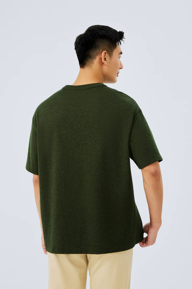 Waterless Dye Relaxed-Fit T-Shirt  | Dark Green GN0609