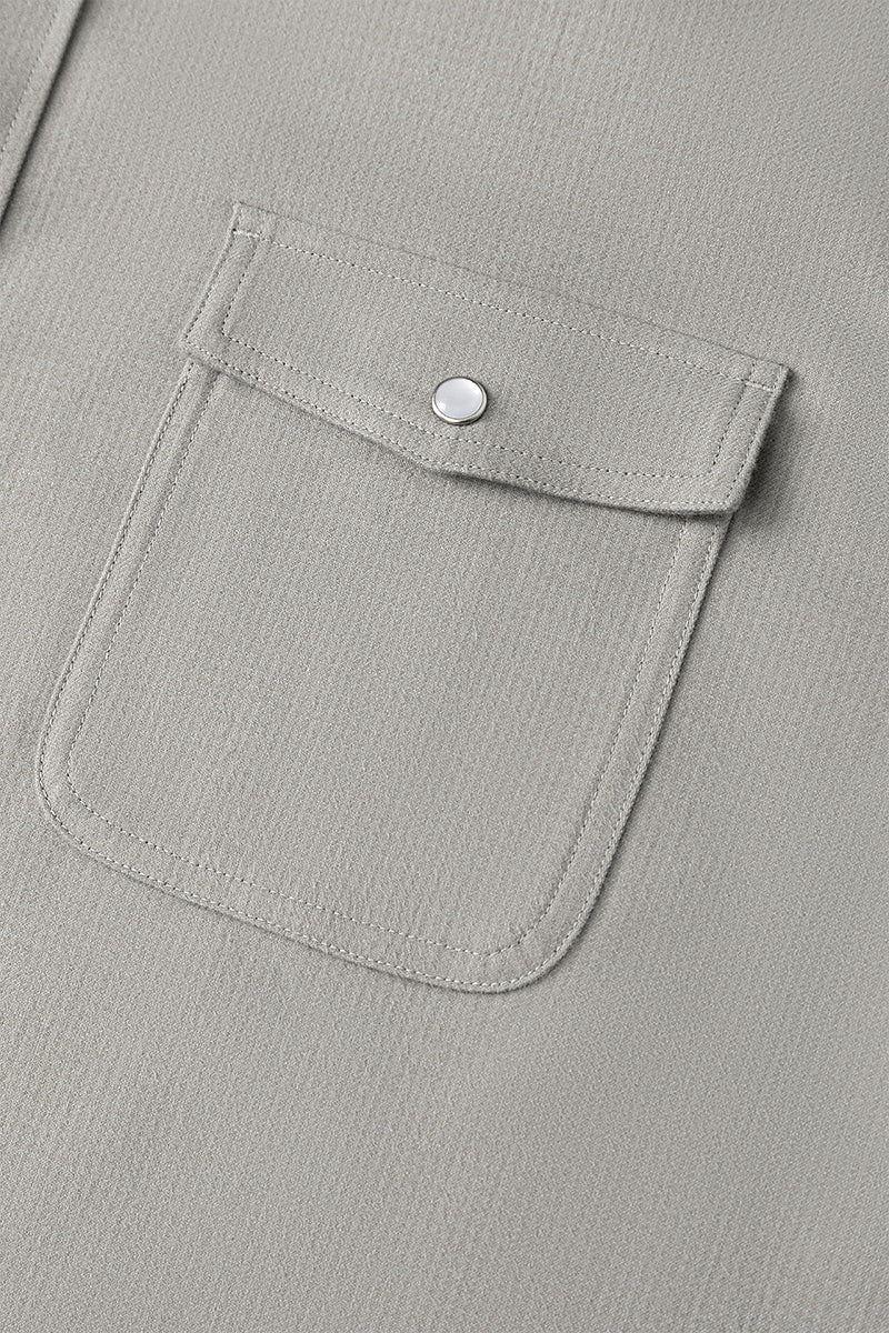 HeatGuard Casual Shirt Jacket | Khaki Semi Plain 6100NZ HeatGuard Casual Shirt Jacket | Khaki Semi Plain 6100NZ