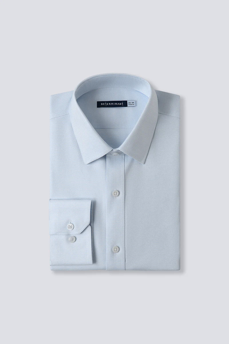 Wrinkle-Free Dobby Twill Dress Shirt | Pale Blue Semi Plain 27585N Wrinkle-Free Dobby Twill Dress Shirt | Pale Blue Semi Plain 27585N