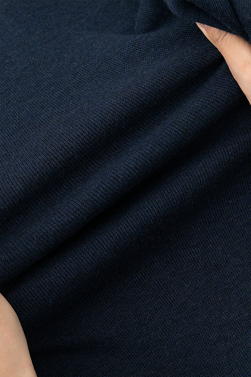 Merino-Blend French Rib Crew Neck Sweater | Navy EB1244 Merino-Blend French Rib Crew Neck Sweater | Navy EB1244