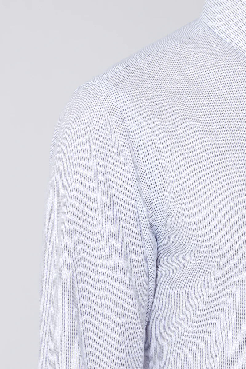 Wrinkle-Free Pinpoint Oxford Dress Shirt | Navy Stripes 1143NZ Wrinkle-Free Pinpoint Oxford Dress Shirt | Navy Stripes 1143NZ