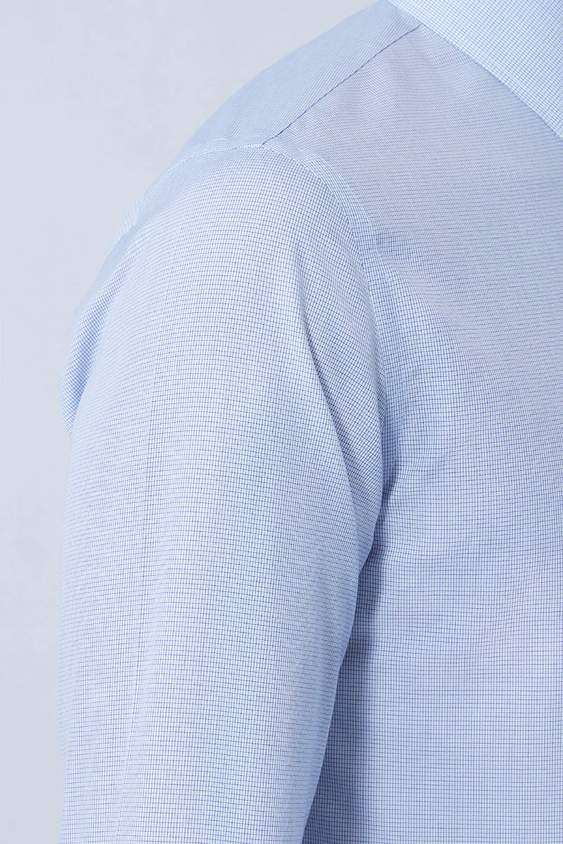Wrinkle-Free Poplin Dress Shirt | Blue Check 16771N Wrinkle-Free Poplin Dress Shirt | Blue Check 16771N