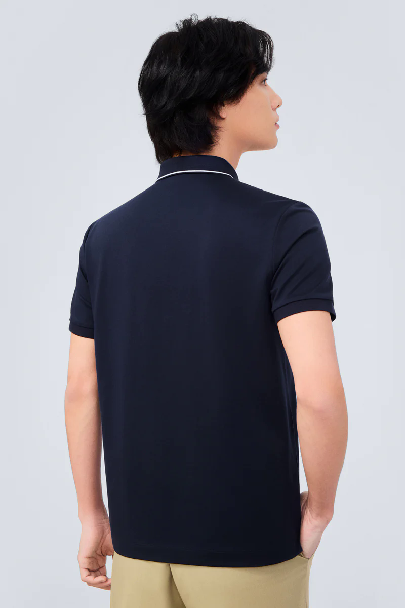 Super Soft Pique Tipped Polo | Navy NNY096 Super Soft Pique Tipped Polo | Navy NNY096
