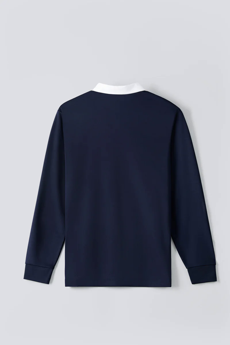 Regal Interlock Long Sleeve Rugby Shirt | Navy NNY096 Regal Interlock Long Sleeve Rugby Shirt | Navy NNY096