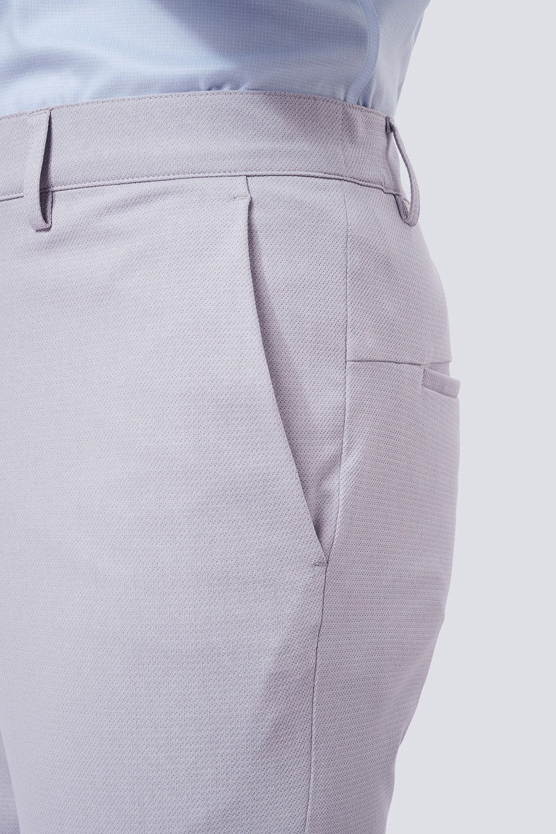 CottonSTRETCH Lightweight Knit Smart Pants | Light Grey GYE126