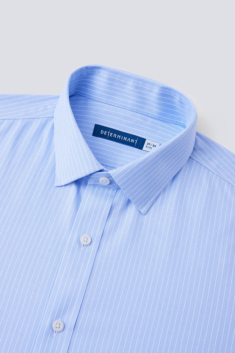 Wrinkle-Free Dobby Dress Shirt | Blue Stripes 8301NZ Wrinkle-Free Dobby Dress Shirt | Blue Stripes 8301NZ
