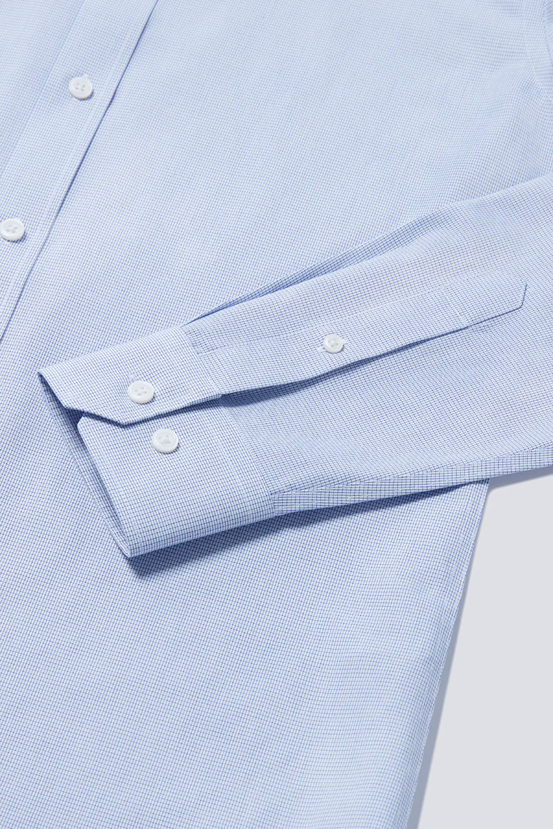 Wrinkle-Free Poplin Dress Shirt | Blue Check 16771N Wrinkle-Free Poplin Dress Shirt | Blue Check 16771N