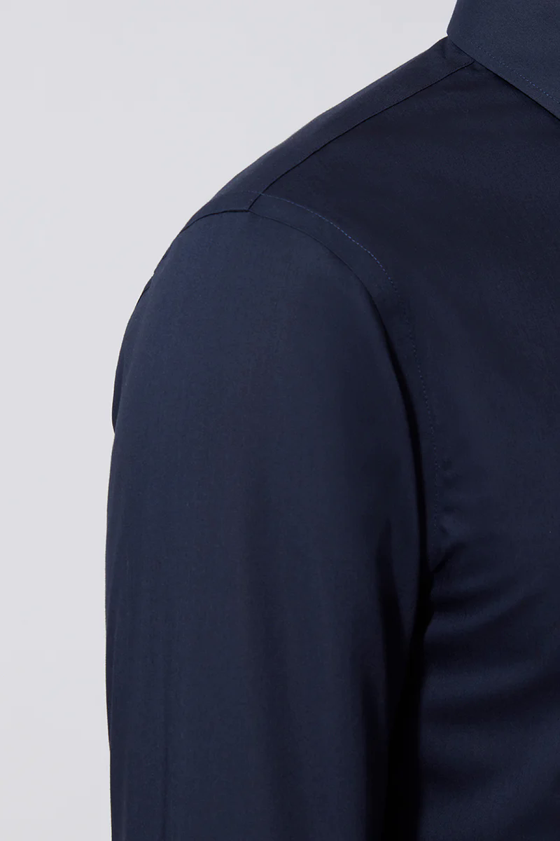 Poplin Button-Down Smart Shirt | Navy 0053KM
