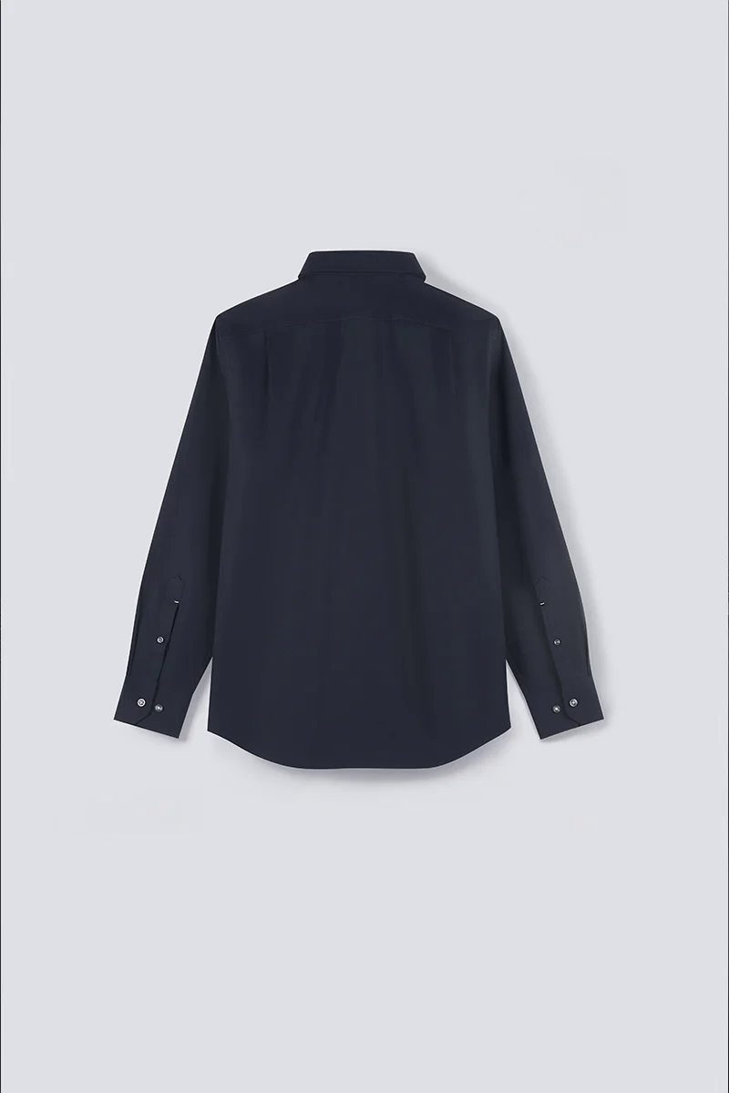 Wrinkle-Free Poplin Button-Down Dress Shirt | Navy 0053KM Wrinkle-Free Poplin Button-Down Dress Shirt | Navy 0053KM
