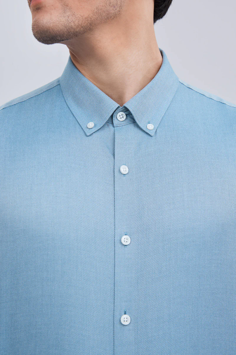 Waterless Dye Button-Down Smart Shirt | Indigo Blue 25239N Waterless Dye Button-Down Smart Shirt | Indigo Blue 25239N