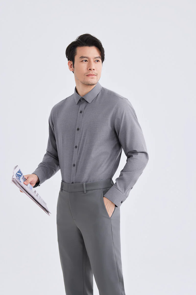 Supreme Cotton-Yak Twill Dress Shirt | Stone Grey 0372DK Supreme Cotton-Yak Twill Dress Shirt | Stone Grey 0372DK