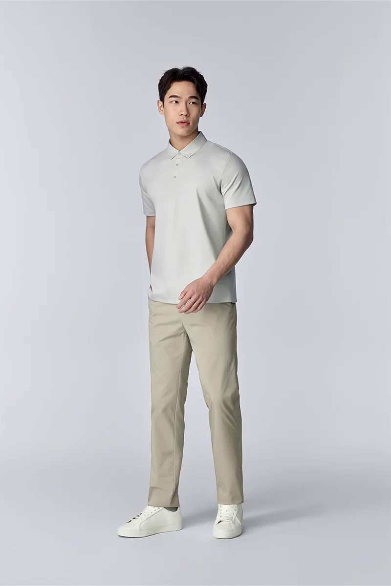 Softex Snap-Front Polo | Light Grey GYFL01 Softex Snap-Front Polo | Light Grey GYFL01