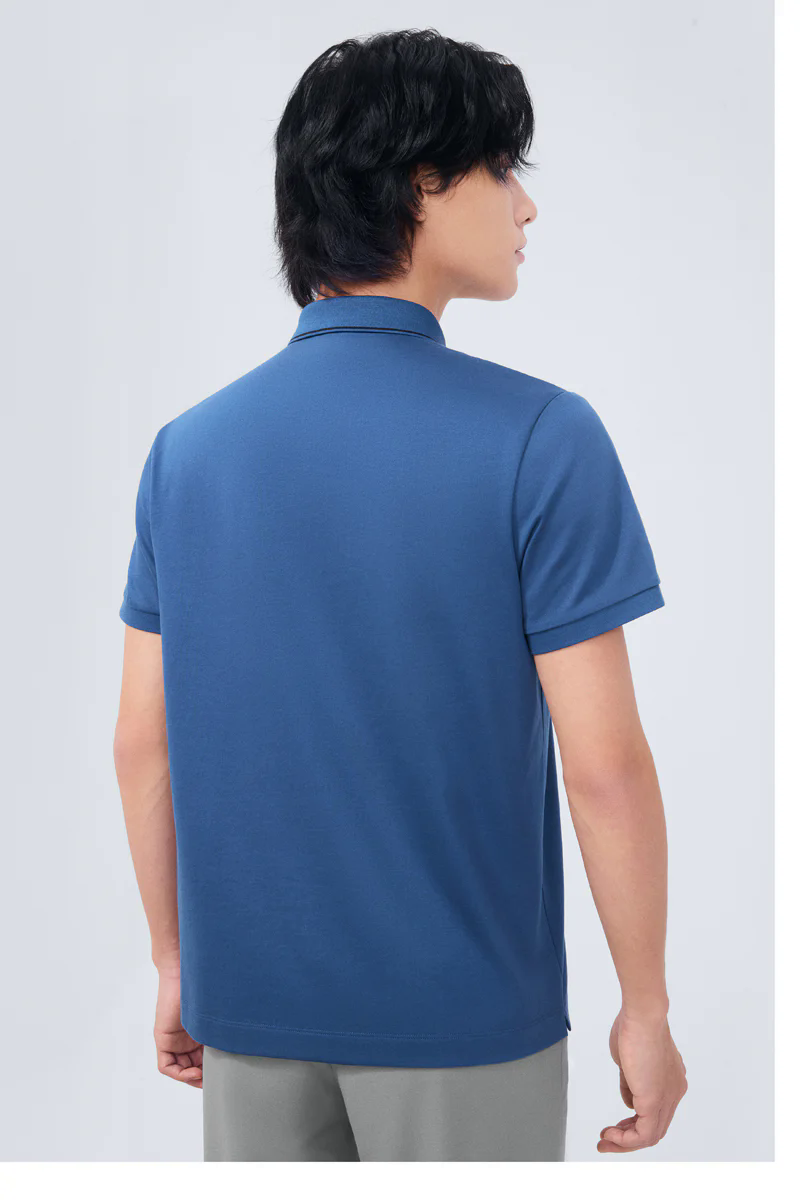 Super Soft Pique Tipped Polo | Blue NYE075 Super Soft Pique Tipped Polo | Blue NYE075