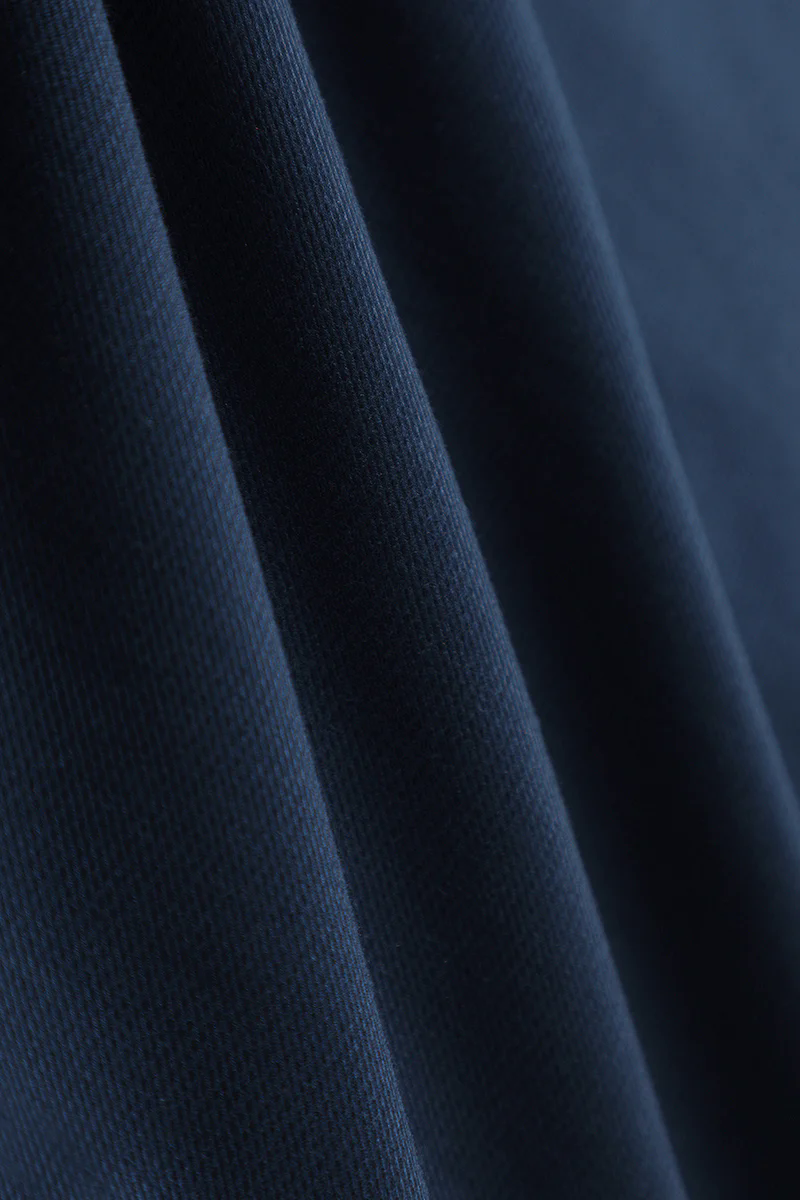 Wrinkle-Free Dobby Twill Dress Shirt  | Navy Semi Plain 27587N