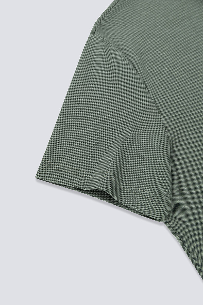 Waterless Dye Pique Polo | Olive GNYD01