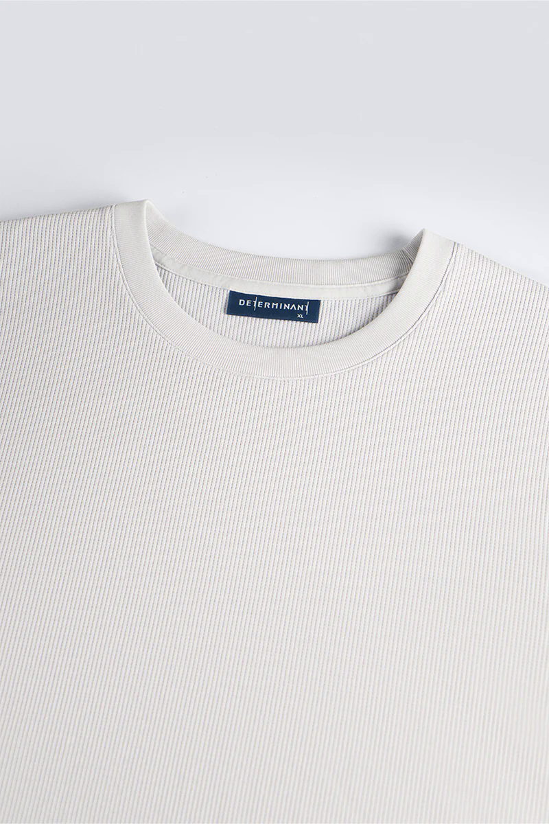 Waffle Crew Neck T-Shirt | Light Grey GYFL01 Waffle Crew Neck T-Shirt | Light Grey GYFL01