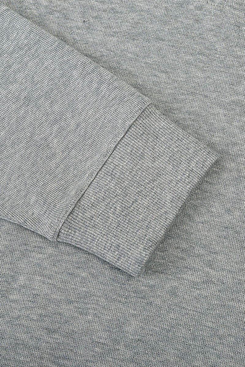 Merino-Blend Half Zip French Rib Sweater | Grey EBC054 Merino-Blend Half Zip French Rib Sweater | Grey EBC054