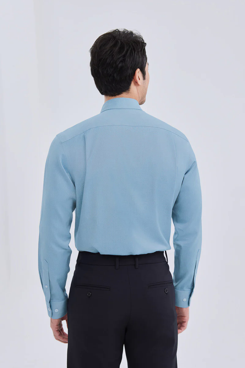 Waterless Dye Button-Down Smart Shirt | Indigo Blue 25239N Waterless Dye Button-Down Smart Shirt | Indigo Blue 25239N