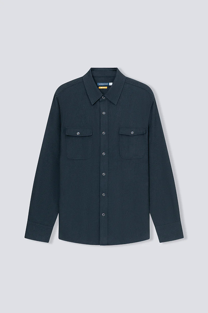 HeatGuard Casual Shirt Jacket | Navy Semi Plain 6099NZ HeatGuard Casual Shirt Jacket | Navy Semi Plain 6099NZ
