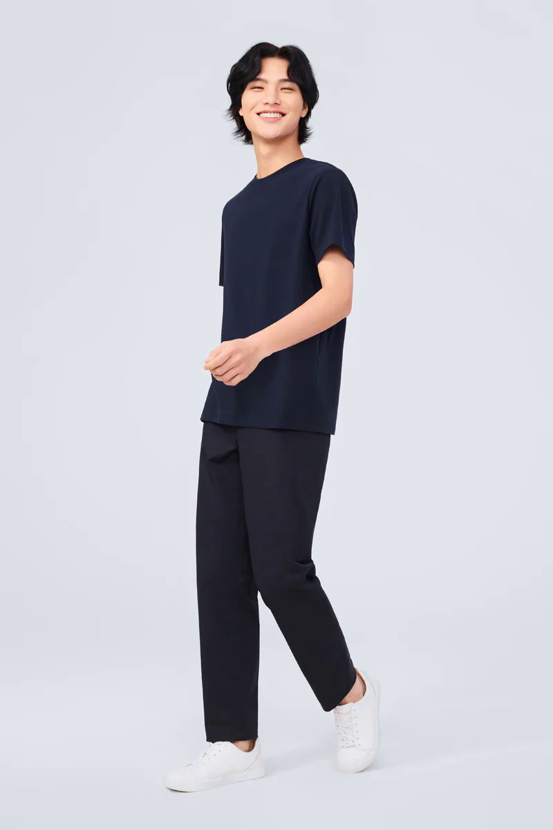 InstantCool Jersey Crew Neck T-Shirt | Navy NYE009