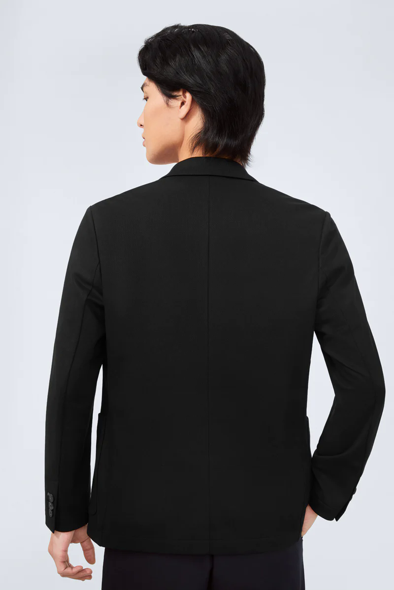 CottonSTRETCH Lightweight Knit Smart Blazer | Black BKFD01 CottonSTRETCH Lightweight Knit Smart Blazer | Black BKFD01