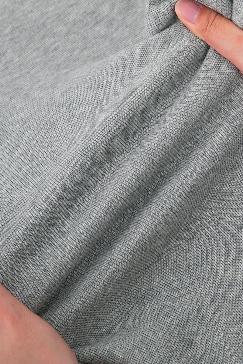 Merino-Blend French Rib Crew Neck Sweater | Grey EBC054 Merino-Blend French Rib Crew Neck Sweater | Grey EBC054