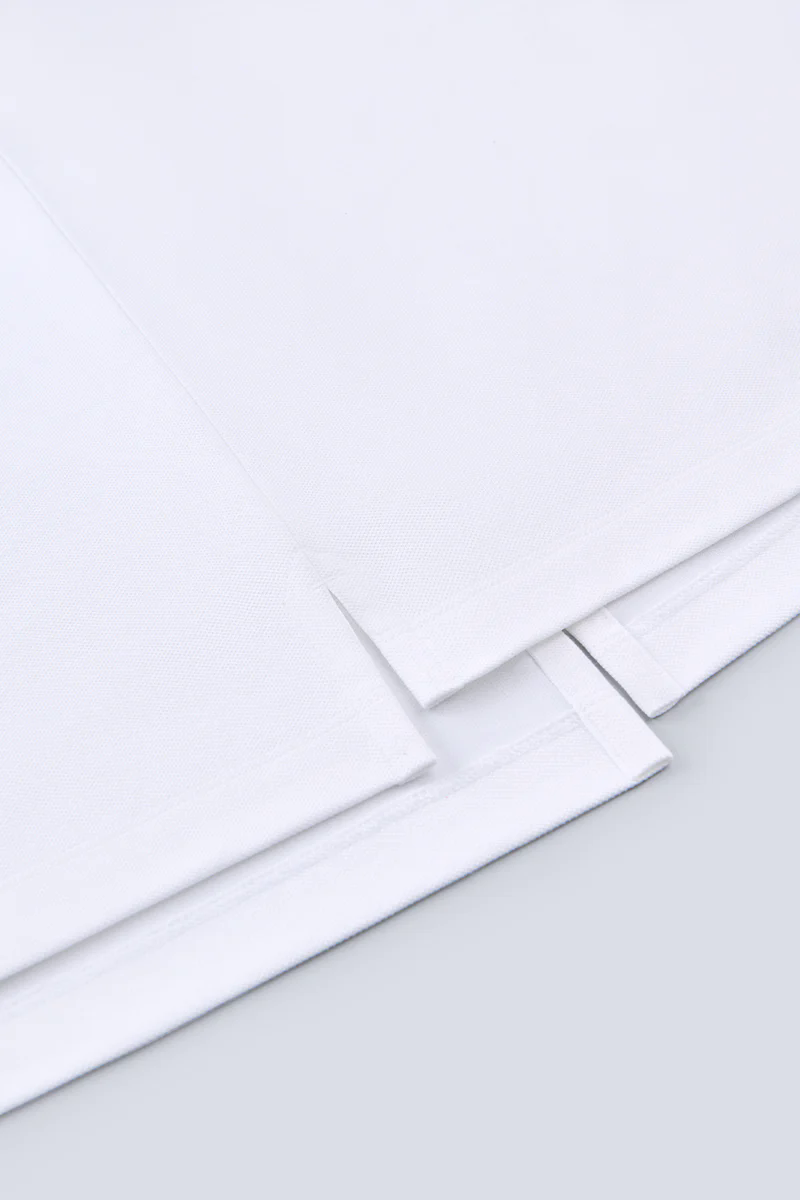 Pique Contrast Collar Polo | White WH001Z Pique Contrast Collar Polo | White WH001Z
