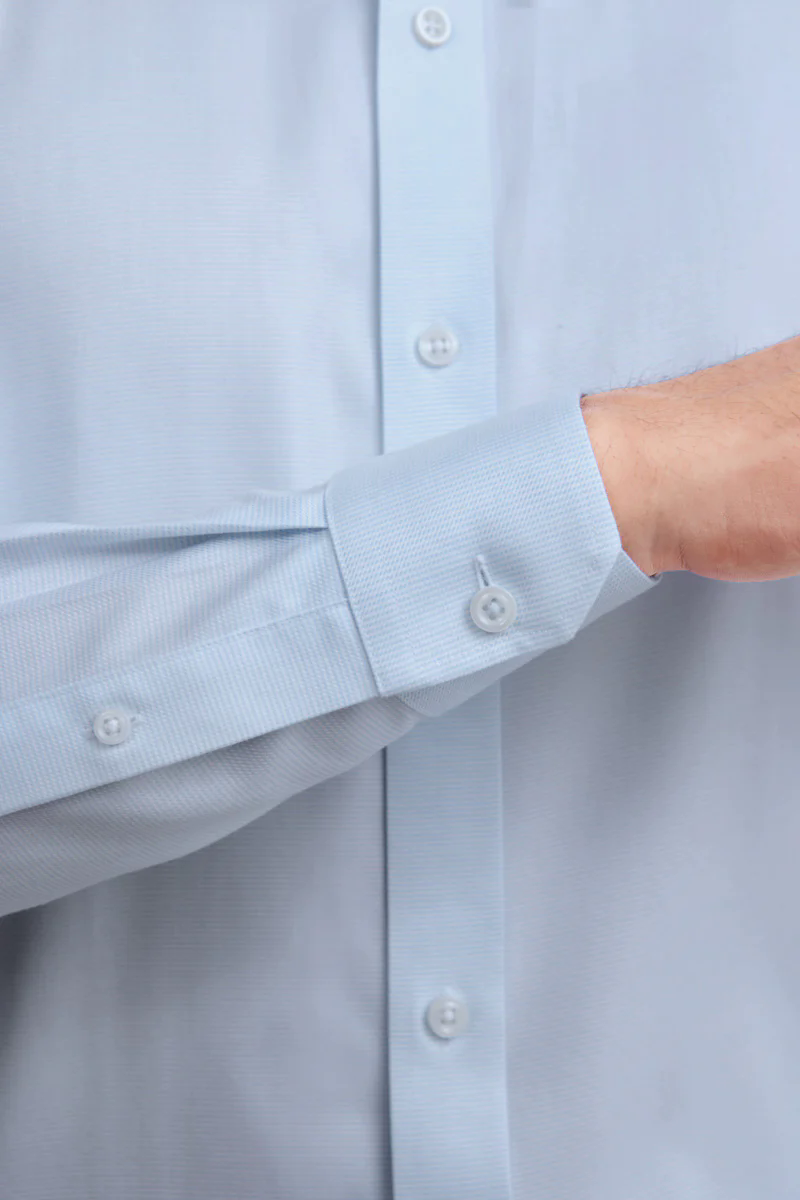 Wrinkle-Free Dobby Twill Dress Shirt | Pale Blue Semi Plain 27585N Wrinkle-Free Dobby Twill Dress Shirt | Pale Blue Semi Plain 27585N