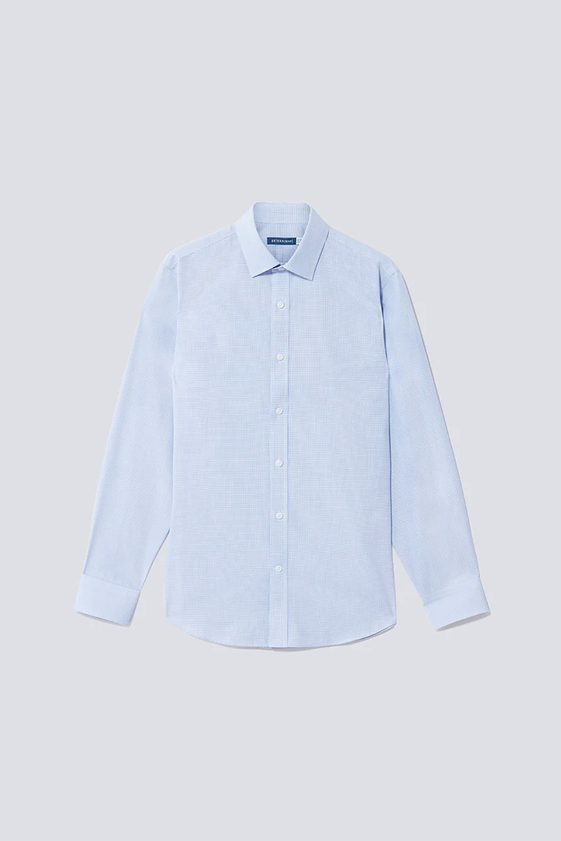 Wrinkle-Free Poplin Dress Shirt | Blue Check 16771N Wrinkle-Free Poplin Dress Shirt | Blue Check 16771N